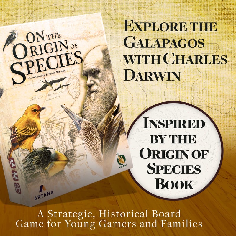 Genius Games On The Origin of Species | An Evolutionary Research Board Game by Artana Games | Charles Darwin's Trip Through the Galapagos as a Strategic Science Board Game for Kids and Families | Based on the Book - Image 3